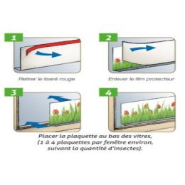 4 plaquettes anti-mouches décorées