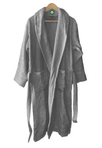 Peignoir en coton Bio, coloris gris, Taille XL