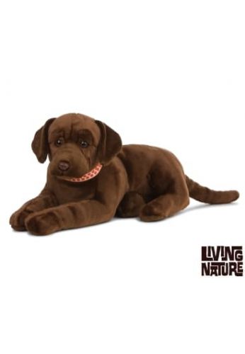 Peluche géant Labrador chocolat 60 cm