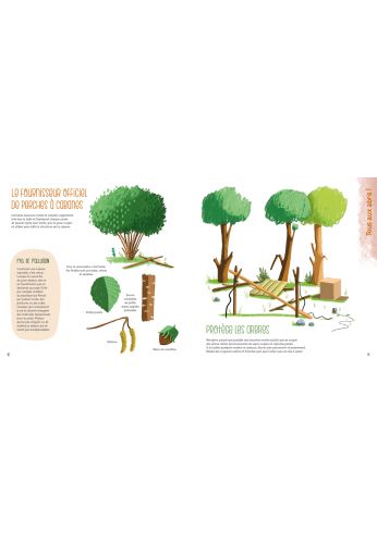 Les aventuriers au jardin bio construisent des cabanes