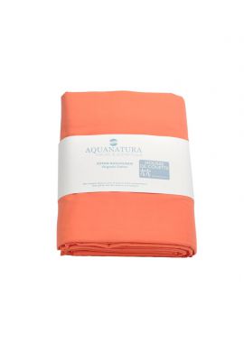 Housse de couette BIO lit 2 personnes, 240 x 220 cm, coloris corail