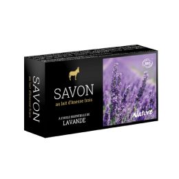 Savonette au lait d'anesse 100 g aux huiles essentielles lavande