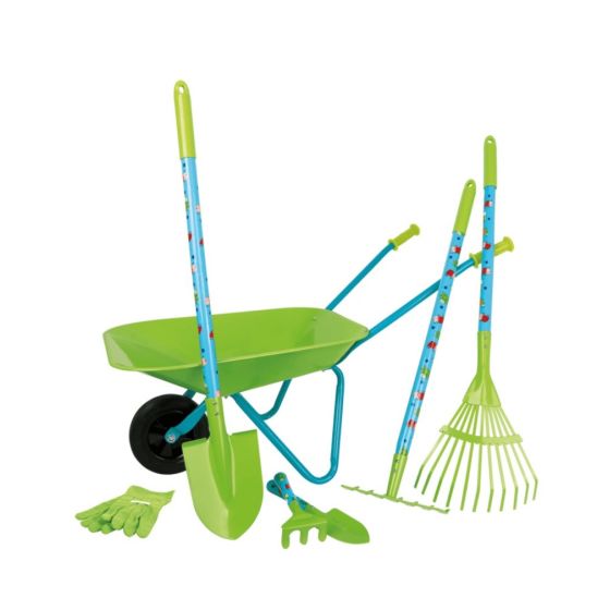 Grand kit de jardin avec brouette (pour enfants)