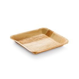 Lot de 25 assiettes en palmier Carrée 24 x24 Cm