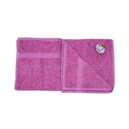 Serviette de toilette coton bio coloris bois de rose