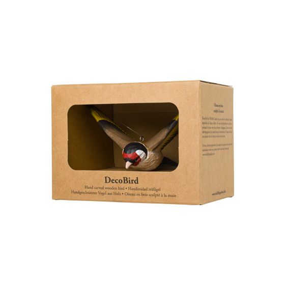 Décobird chardonneret en plein vol