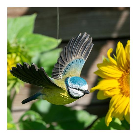 Décobird Mésange bleue en plein vol