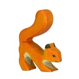 Figurine Holtztiger Ecureuil - Orange