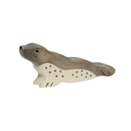 Figurine Holtztiger Phoque tête haute