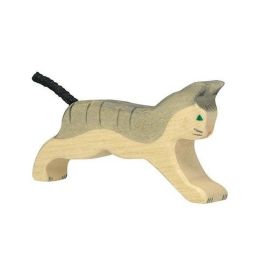 Figurine Holtztiger Chat marchant