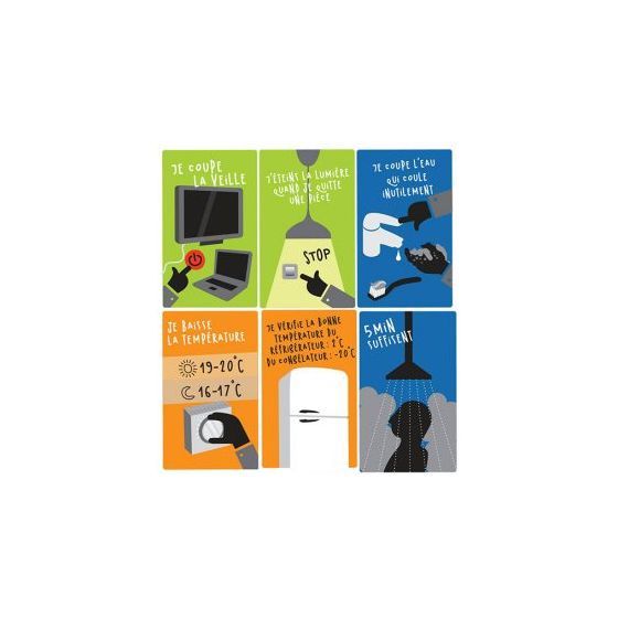 Lot de 6 magnets Eco gestes