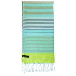 Fouta en coton biologique Sunny Lime 100 x 200cm