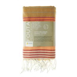 Fouta en coton biologique India Gold 100 x 200cm