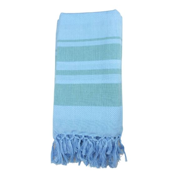 Fouta en coton biologique Sky - 90 x 160 cm Fouta en coton biologique Sky - 90 x 160 cm