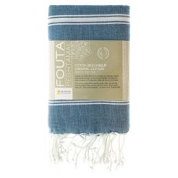 Fouta en coton biologique Blancetocéan 100 x 200cm