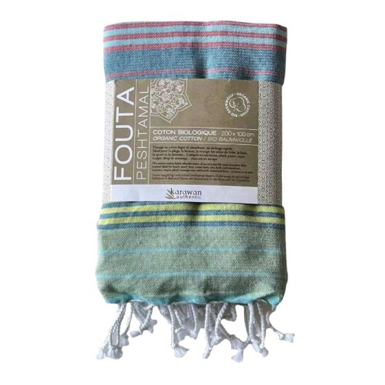 Fouta en coton biologique Adriatic 100 x 200cm