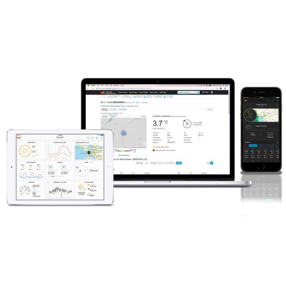 Centrale météo couleur WIFI avec capteur Profi 5 en 1