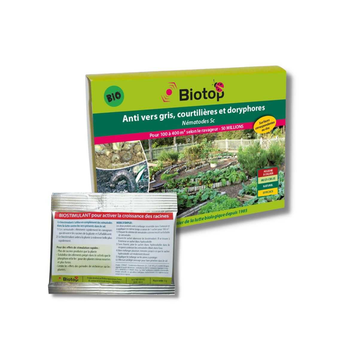 Edialux Nema-T-bag Pot Plant - Nématodes contre les mouches du terreau - 8  sachets hydrosolubles (BIO)