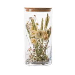 Vase décoratif - Fleurs séchées - Blanc