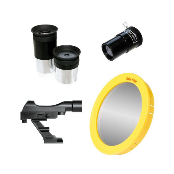 Télescope Galaxia 114/900 EQ3 + Adaptateur pour smartphone et Filtre solaire