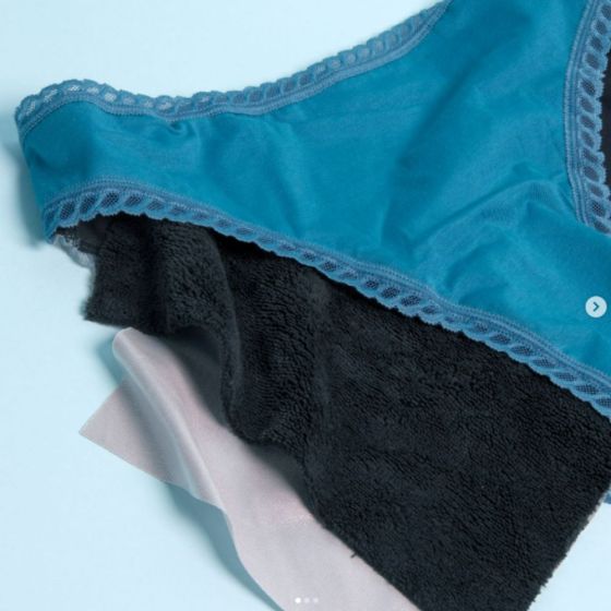Culotte menstruelle bleue flux abondant - Taille 40