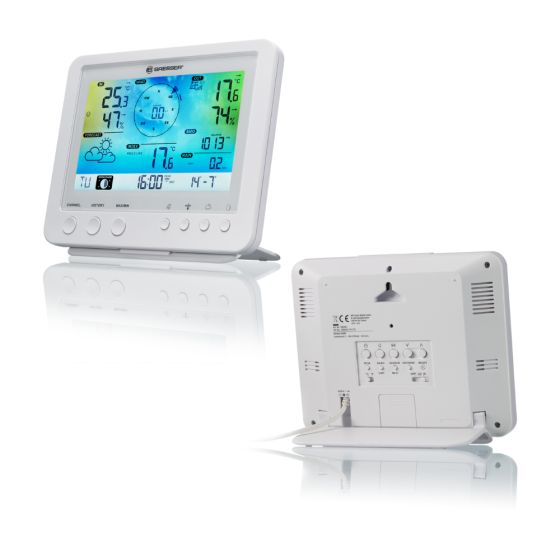 Station météo Bresser Wifi 5-en-1 - Écran Couleur - Blanc