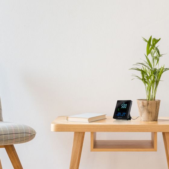 Moniteur de Qualité d'Air CO² Bresser Smile - Noir