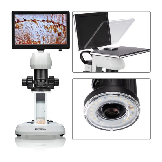 Microscope stéréo avec écran LCD Bresser Analyth 0.7-4.5