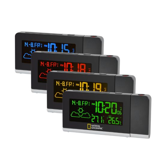 Station météo sans fil National Geographic + projecteur et écran couleur Station météo sans fil National Geographic + projecteur et écran couleur