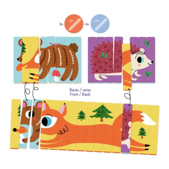 Puzzle sticks Animaux de la forêt