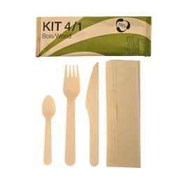 Kit couvert 4 en 1 sachet en papier par 50