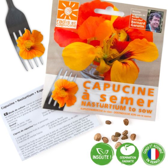 Sachet graines fleurs comestibles - Capucine