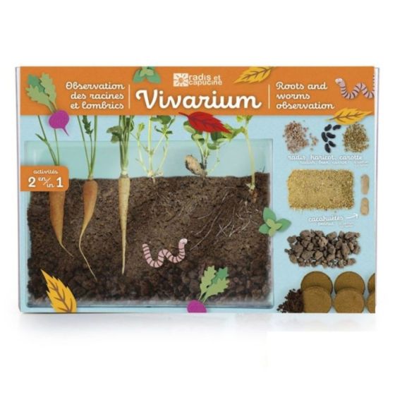 Vivarium - Observation des racines et vers de terre