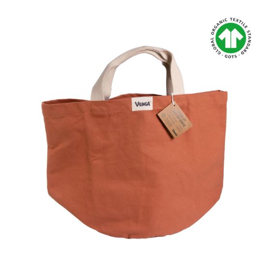 Sac cabas city terracotta en coton bio