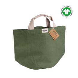 Sac cabas city vert en coton bio