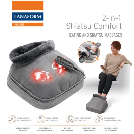 2-in-1 Shiatsu Comfort - Appareil de massage shiatsu et chauffant