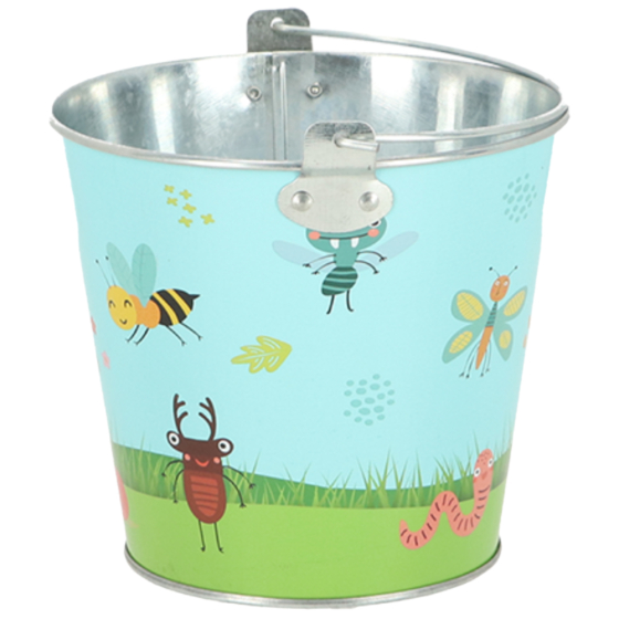 Seau de jardin motif insectes