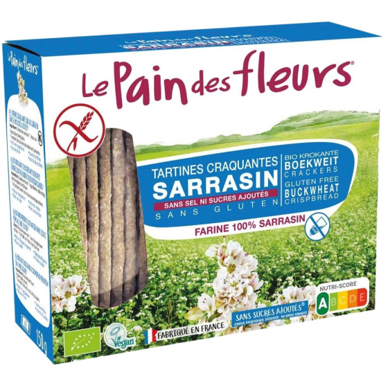 Tartines craquantes sarrasin sans sel ni sucre ajouté - 150g Tartines craquantes sarrasin sans sel ni sucre ajouté - 150g