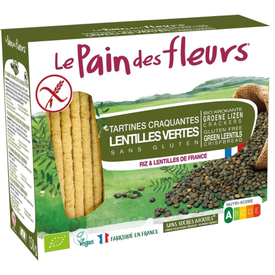 Tartines craquantes lentille verte - 150g Tartines craquantes lentille verte - 150g