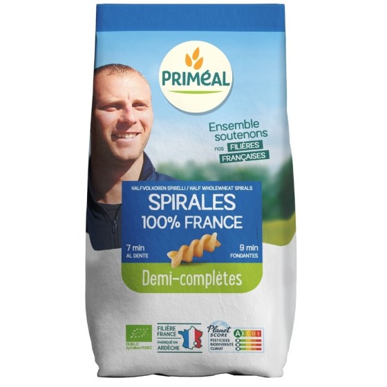 Pâtes spirales demi-complètes- 500g Pâtes spirales demi-complètes- 500g