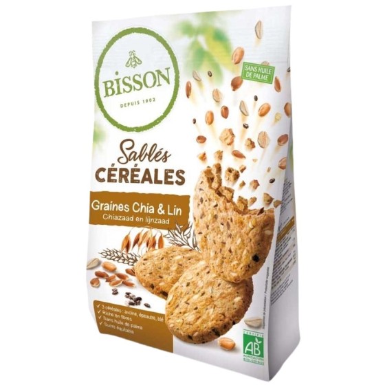 Sablés céréales et graines de chia et lin - 200g