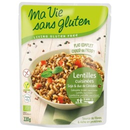 Lentilles cuisinées au soja et céréales - 220g
