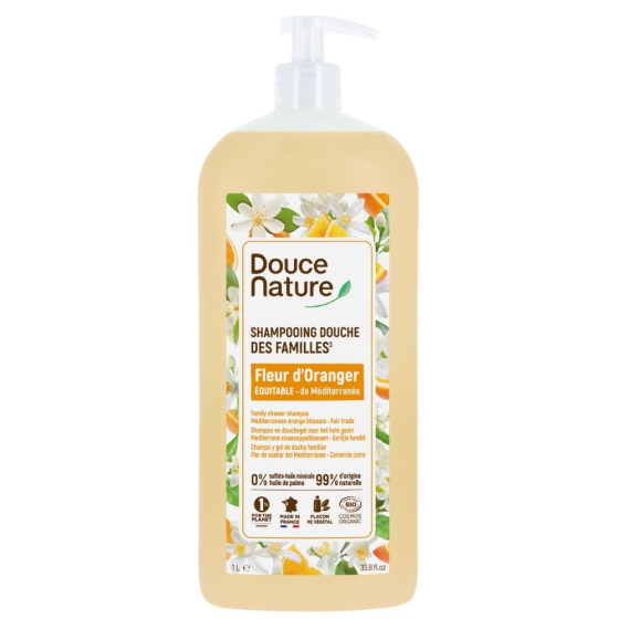 Shampooing douche fleur oranger - 1L Shampooing douche fleur oranger - 1L