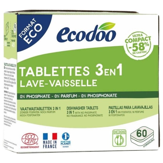 Tablettes lave-vaisselle 3 en 1 - 60x12g Tablettes lave-vaisselle 3 en 1 - 60x12g