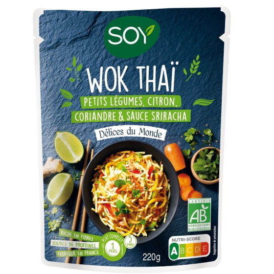 Doy wok thai petits légumes citron coriandre et sauce sriracha - 220g Doy wok thai petits légumes citron coriandre et sauce sriracha - 220g