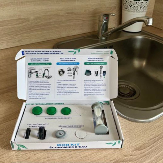 Pack Economies d'eau : 3 robinets + 1 douche + 1 sablier de douche