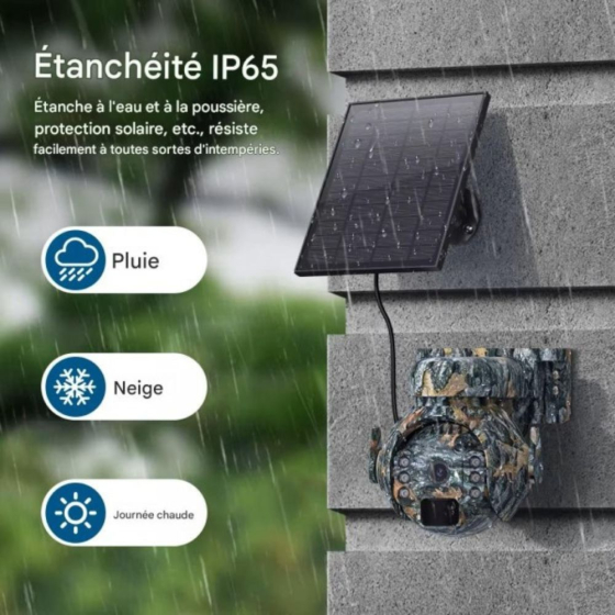Piège photo 4G - 360° avec panneau solaire