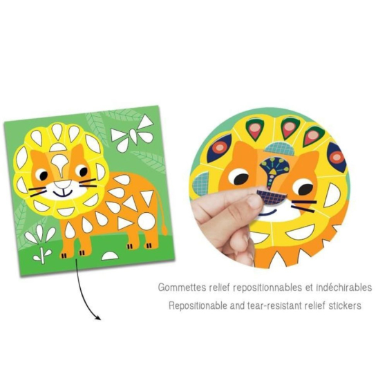 Tableaux faciles - Gommettes repositionnables Dans ma savane