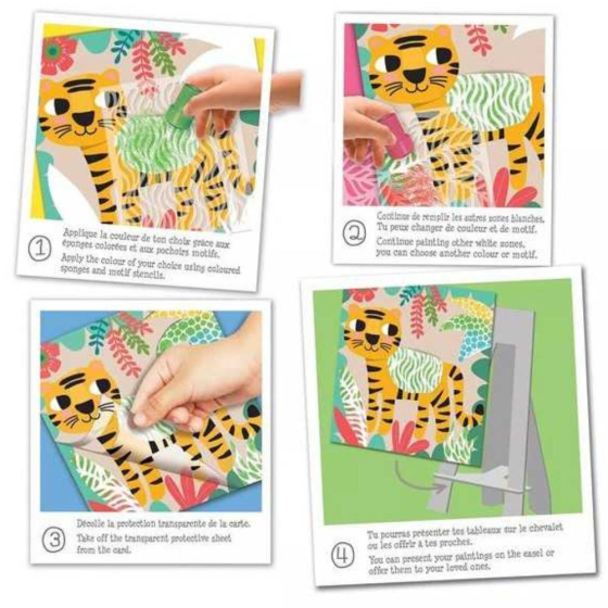 Tableaux faciles - Pochoirs motifs Couleur de la jungle