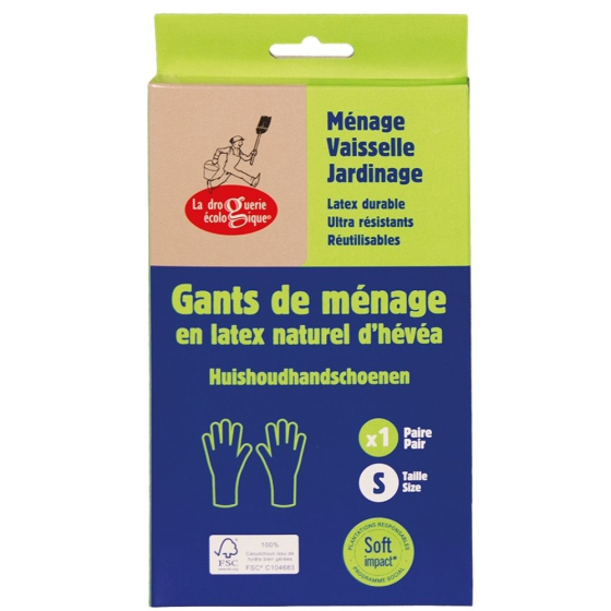 Boîte d'une paire de gants en latex naturel - S